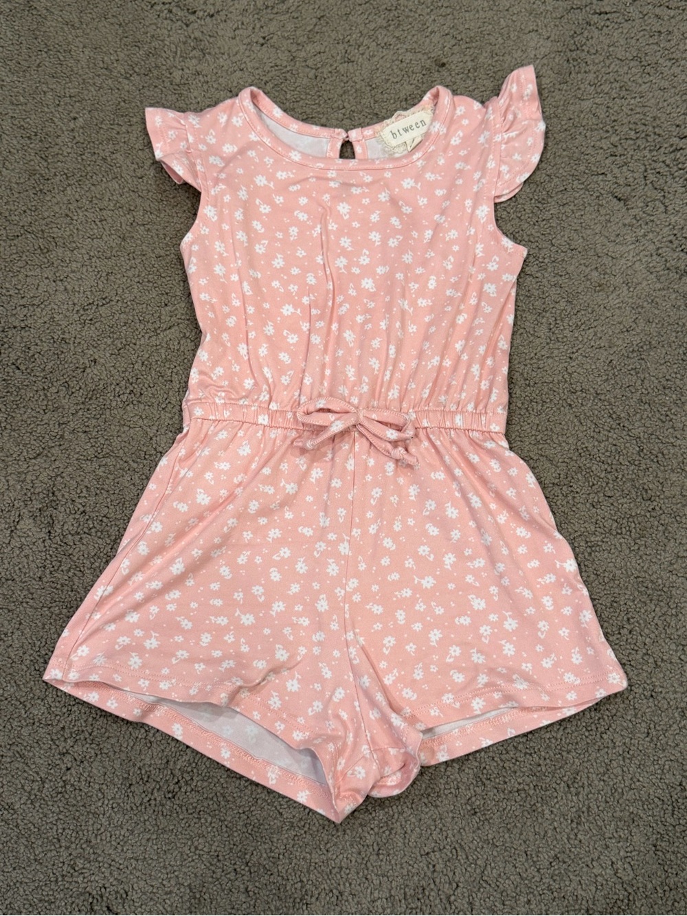Pink Floral Romper